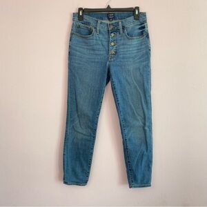 J. Crew 9” High Rise Denim Skinny Jeans size 27P